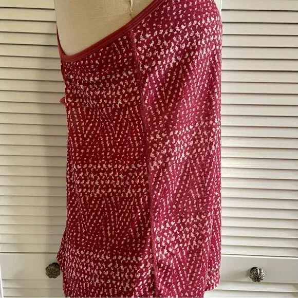 Prana Racerback Crimson Red & White Tank Top Sz-L - Picture 5 of 9